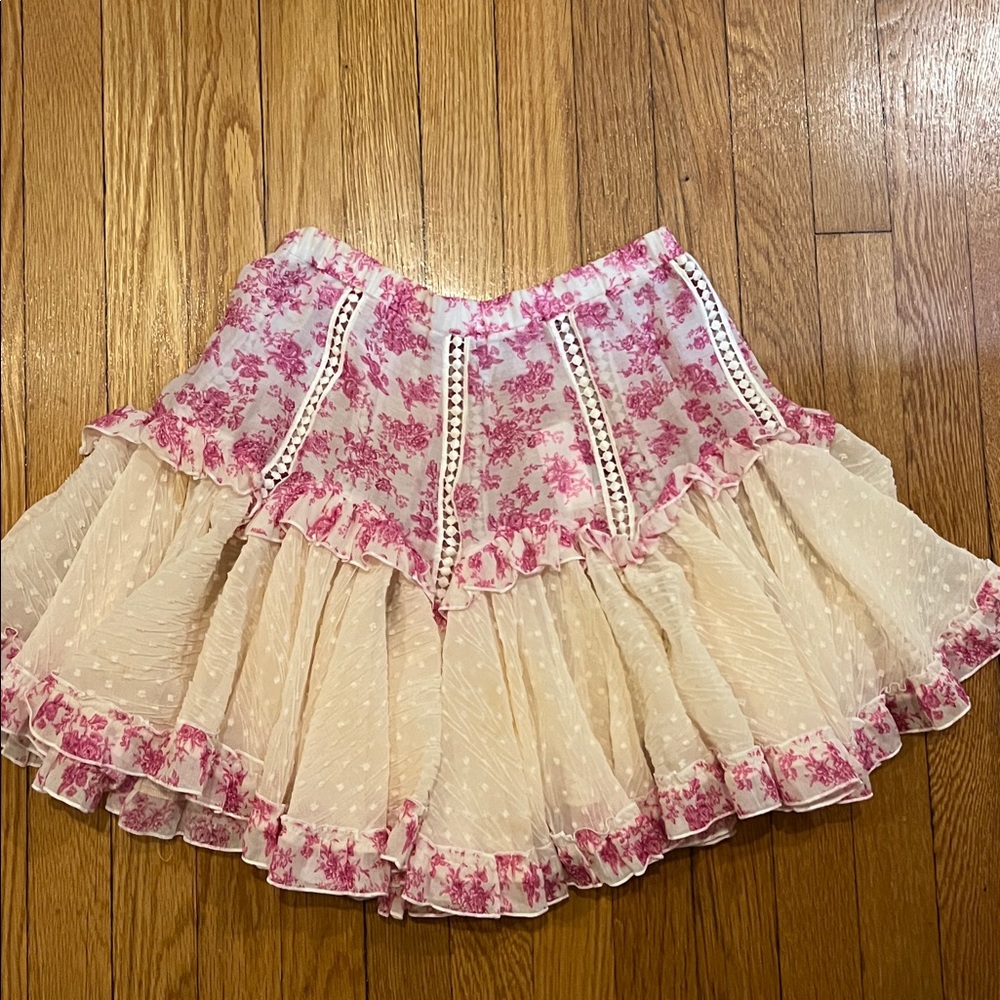 Floral Pink and Cream Skirt